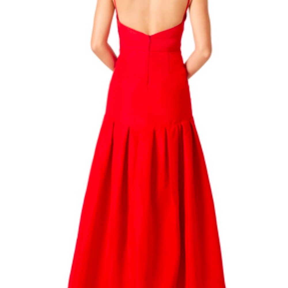Red Halter High Low Dress jill Stuart gown - Picture 4 of 7